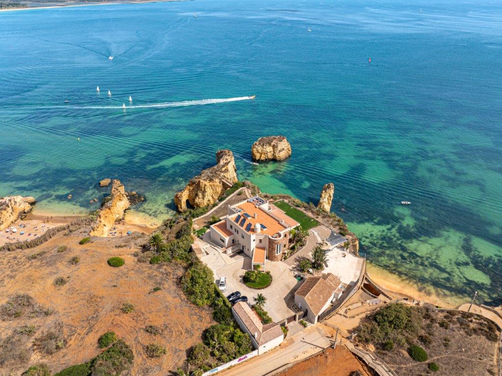 Ocean front 8 bed villa for sale with private island in Lagos, Algarve, Portugal